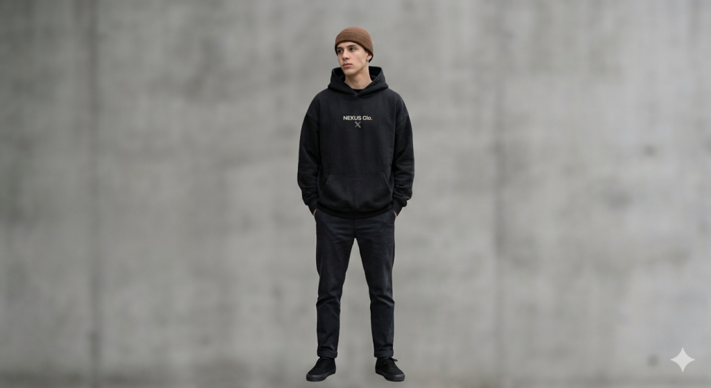 Hoodie Oversize Classic - Black