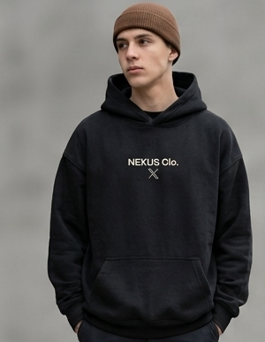 Hoodie Oversize Classic - Black