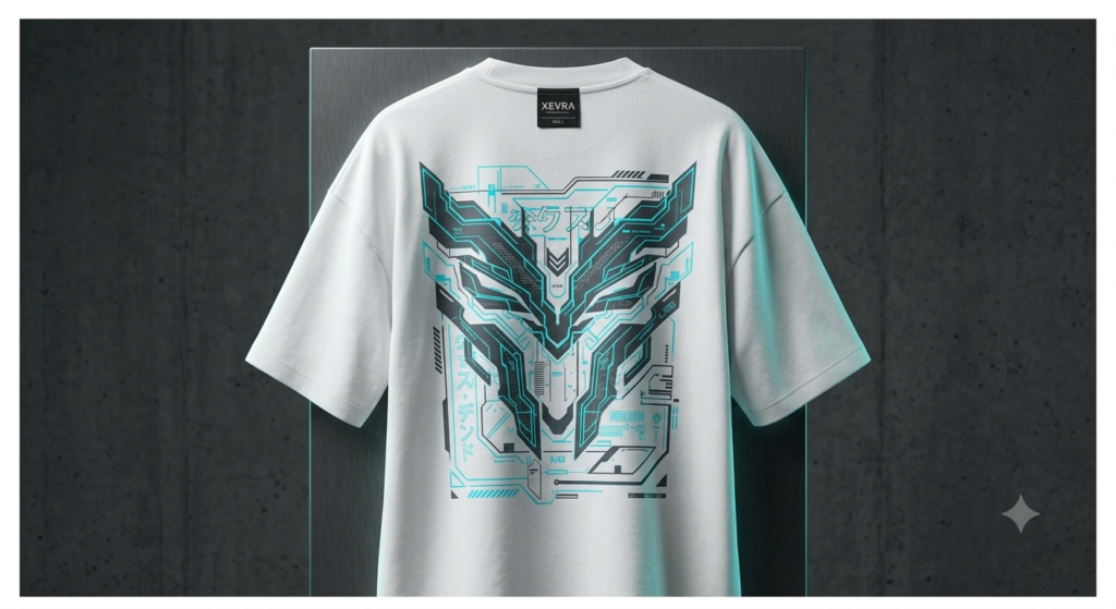 Oversize Tee - Cyberpunk White