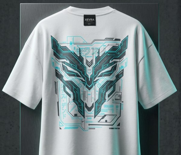 Oversize Tee - Cyberpunk White