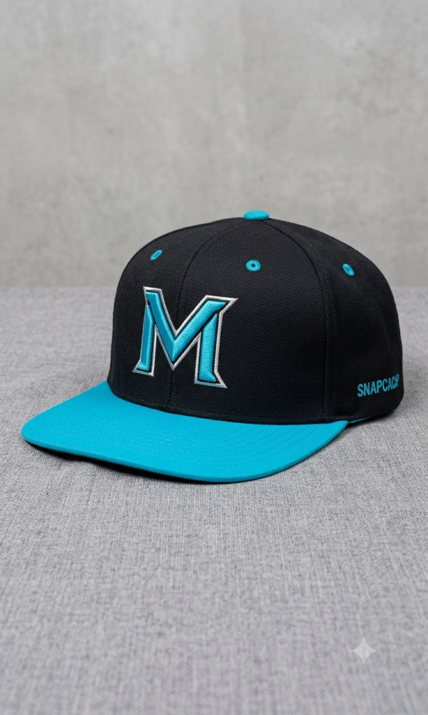 Snapback Cap - Midnight Cyan
