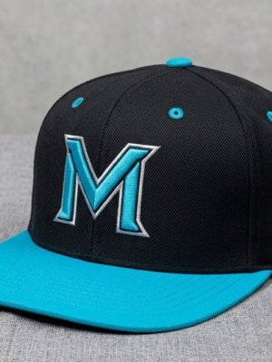 Snapback Cap - Midnight Cyan